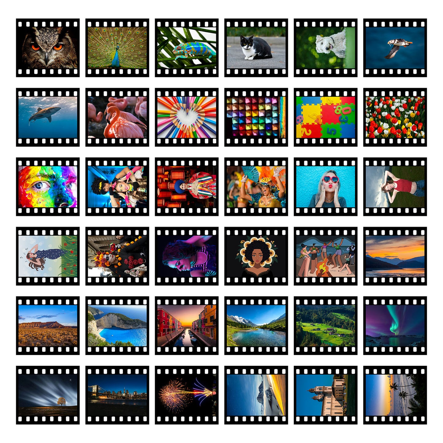 35mm Unmounted Slides×36 From Digital Images